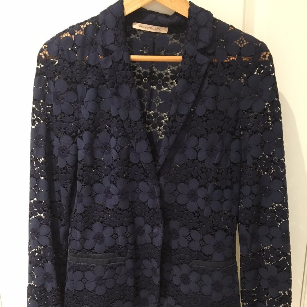 Dark navy lace jacket by PENNYBLACK, US8